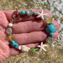 Load image into Gallery viewer, Turtle and Starfish Toggle Bracelets