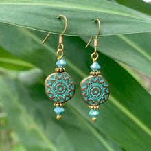 Load image into Gallery viewer, Brass and Pewter Earrings