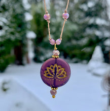 Load image into Gallery viewer, Lotus Pendant Necklace-5 Colors