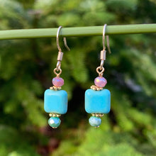 Load image into Gallery viewer, Magnesite Square Earrings
