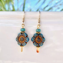 Load image into Gallery viewer, Czech Glass Flower Earrings