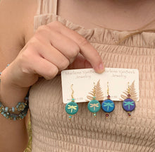 Load image into Gallery viewer, Dragonfly Etched Earrings-NEW!