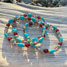 Load image into Gallery viewer, Magnesite Turquoise Stretchy Bracelet
