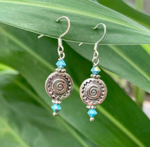 Load image into Gallery viewer, Brass and Pewter Earrings
