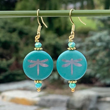 Load image into Gallery viewer, Dragonfly Etched Earrings-NEW!
